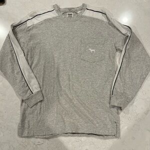 PINK Victoria's Secret Gray Long Sleeve Shirt